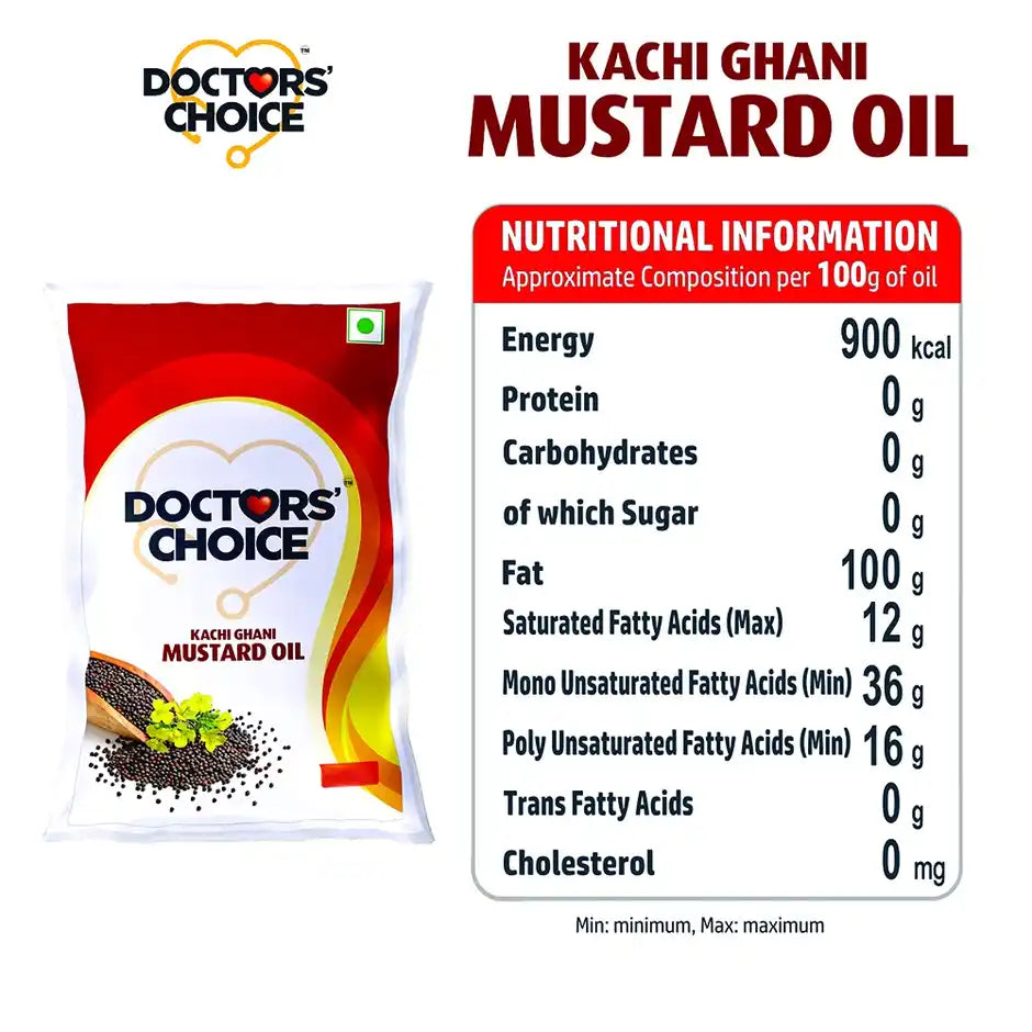 Doctors choice Kachi ghani Mustard Oil pouch Mustard Oil Pouch