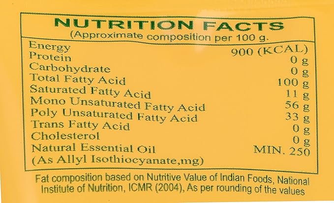 ARATI Kachi Ghani Mustard Oil, 1 Litre Pouch